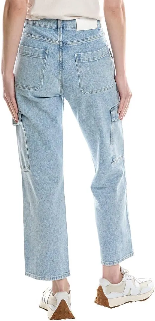 7 For All Mankind Women's Logan Cargo Jeans in Airwave