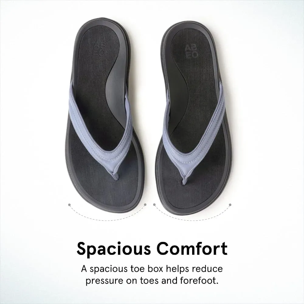 ABEO Laguna Thin Strap Flip Flops For Women | Orthopedic Sandals with Arch Support | Plantar Fasciitis Relief Sandals | Built-In Orthotic Insole For Foot Pain