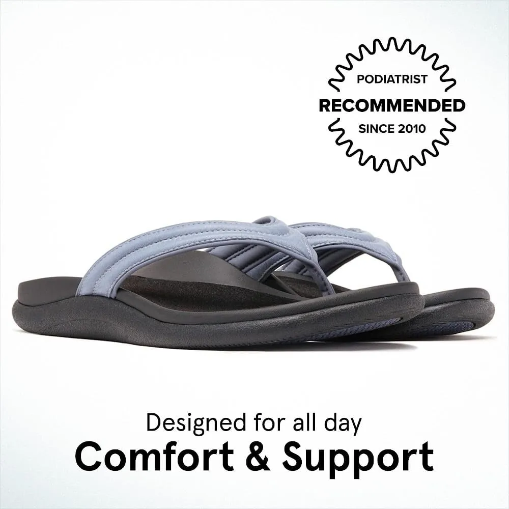 ABEO Laguna Thin Strap Flip Flops For Women | Orthopedic Sandals with Arch Support | Plantar Fasciitis Relief Sandals | Built-In Orthotic Insole For Foot Pain