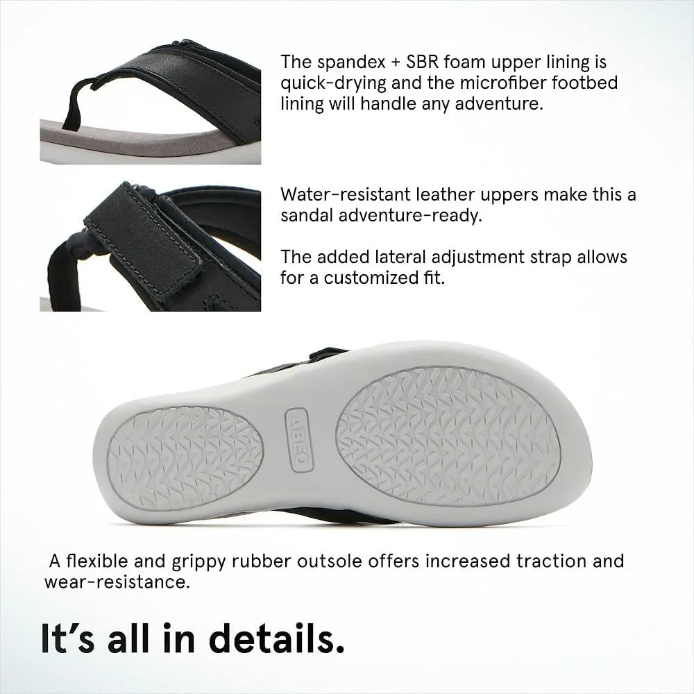 ABEO Women's Oasis Sport Metatarsal Flip Flops | Adjustable Flip Flops | Sandals for Women | Built-In Orthotics | Orthopedic Sandals