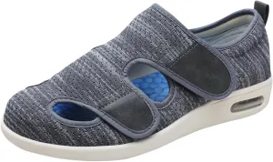 ACE SHOCK Men’s Diabetic Shoes Wide Width Elderly Summer Walking Shoes Adjustable Closure Breathable Air Cushion Sandals for Plantar Fasciitis Bunions Swollen Feet