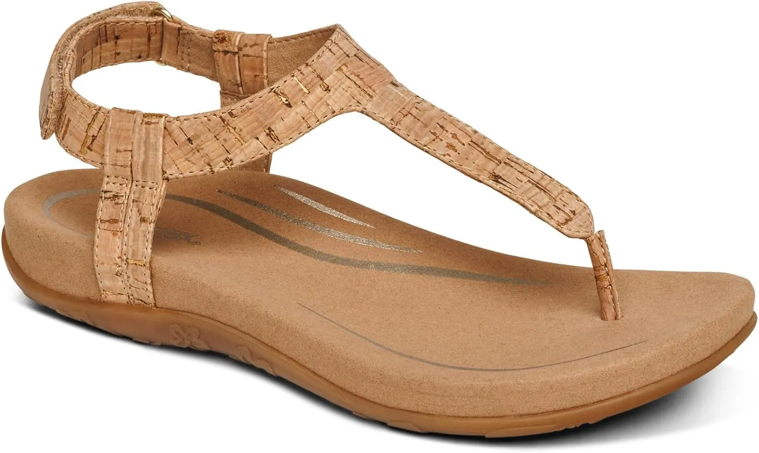 Aetrex Jane Casual Orthopedic Thong Sandals for Women - Adjustable Ankle Strap Memory Foam Womens Sandals with Arch Support