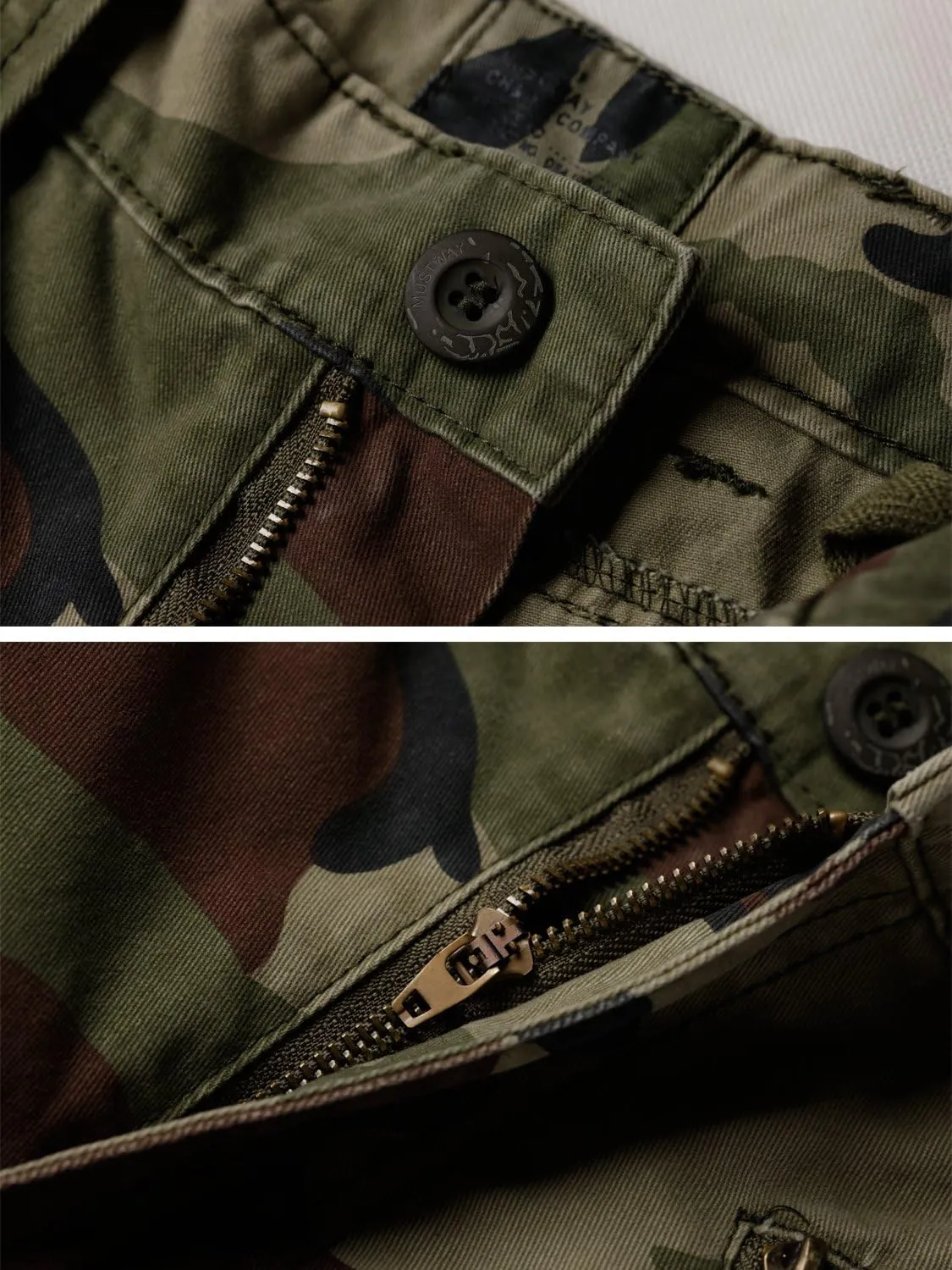 AKARMY Women's Cotton Casual Work Pants Camouflage Cargo Pants Parachute Pants for Women with Pockets