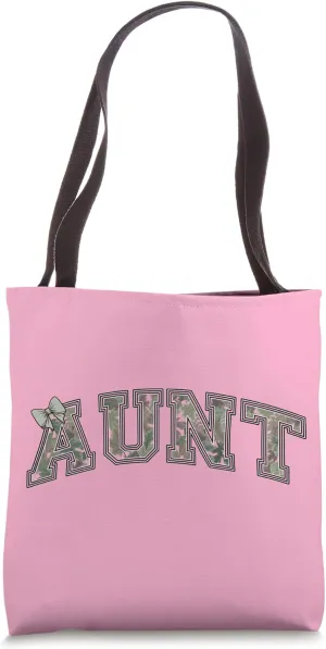 Aunt Camouflage Camo Graphic Tote Bag