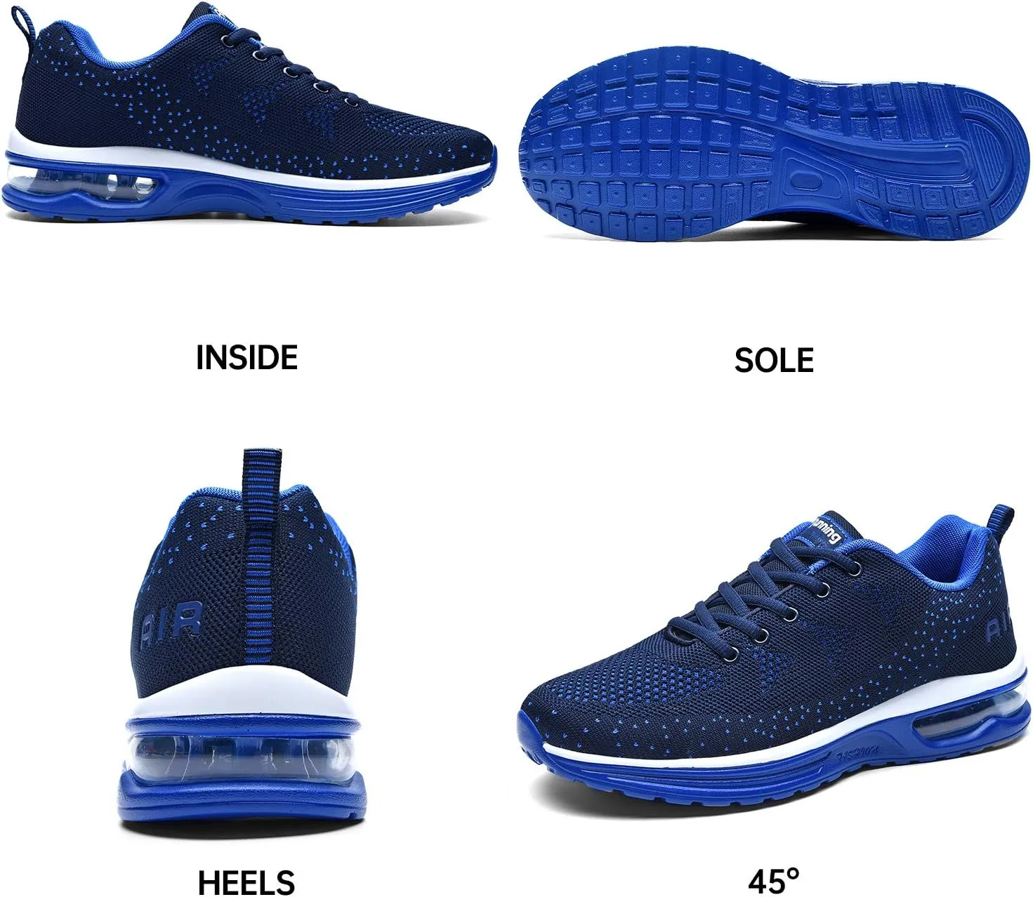 Autper Mens Air Athletic Running Shoes Sneakers Lightweight Sport Gym Jogging Walking Tennis Sneakers US 6.5-US 12.5