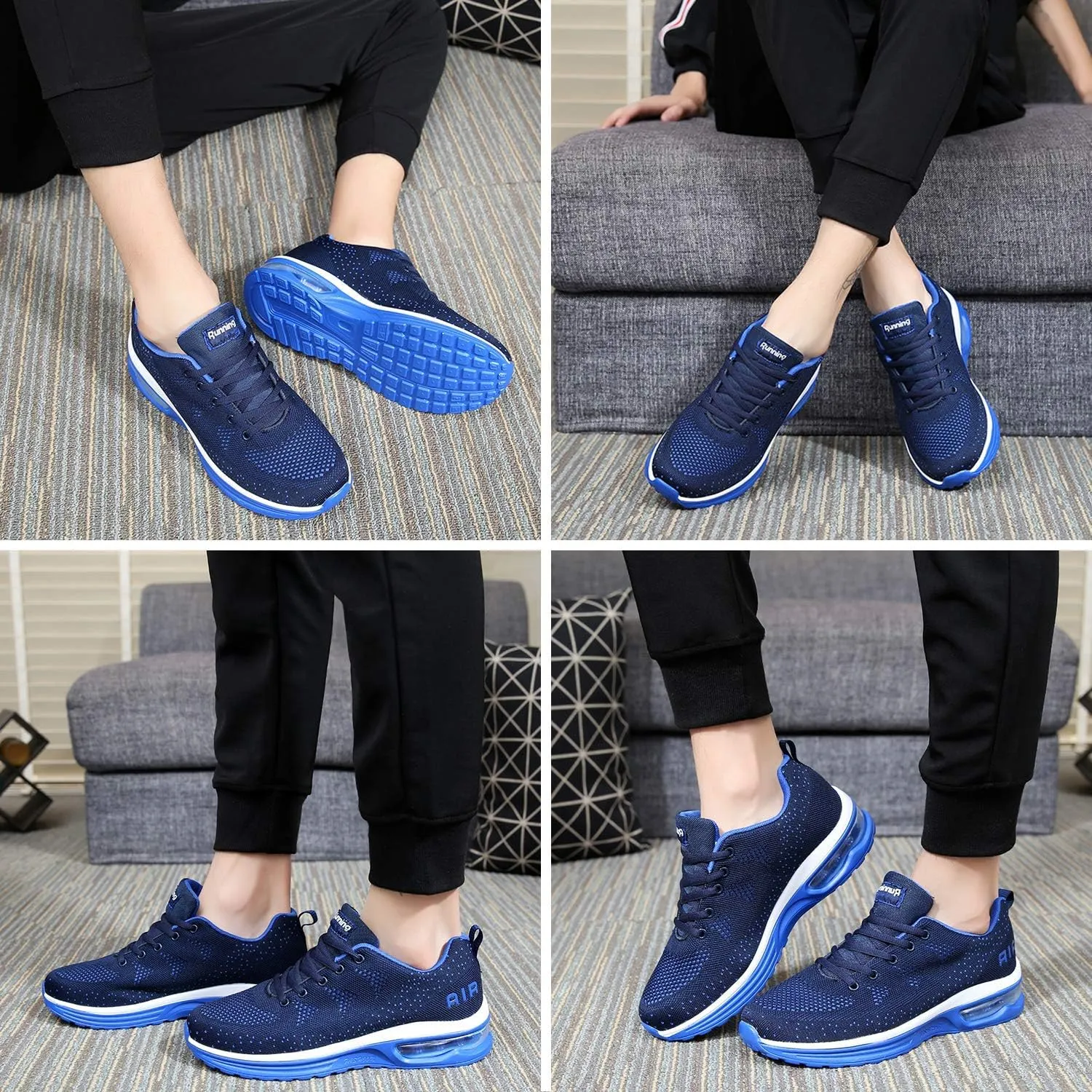 Autper Mens Air Athletic Running Shoes Sneakers Lightweight Sport Gym Jogging Walking Tennis Sneakers US 6.5-US 12.5
