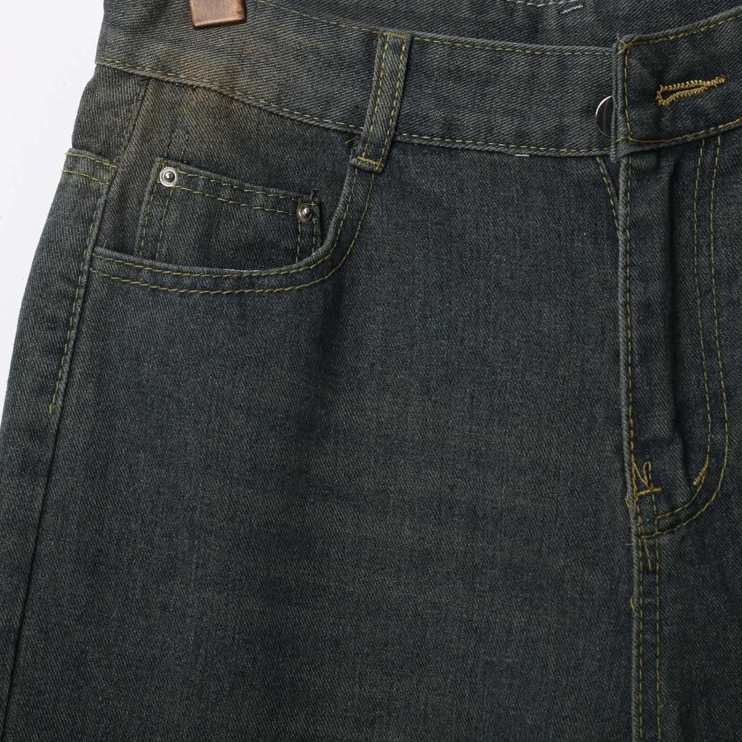 Baggy Jean Shorts for Men Jorts Casual Loose Fit Mid Denim Shorts Skateboard Hip Hop 2025 Trendy Streetwear