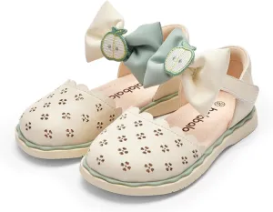 Balabala Toddler Girls Flats Sandals Bow Little Girls Princess Dress Shoes for School Party Wedding