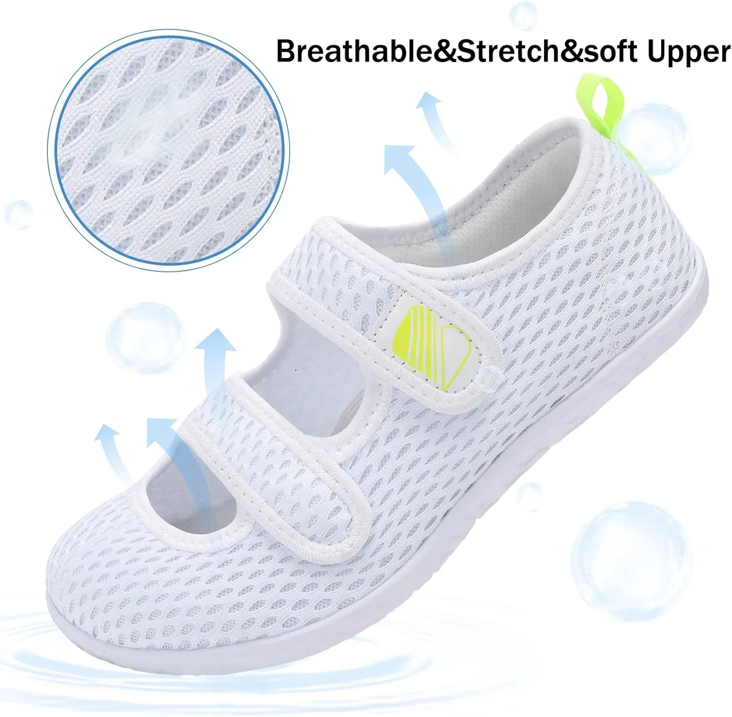 Besroad Womens Mens Lightweight Walking Shoes Adjustable Wide Diabetic Slippers Non-slip Sneakers Sandals