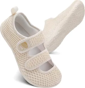 Besroad Womens Mens Lightweight Walking Shoes Adjustable Wide Diabetic Slippers Non-slip Sneakers Sandals
