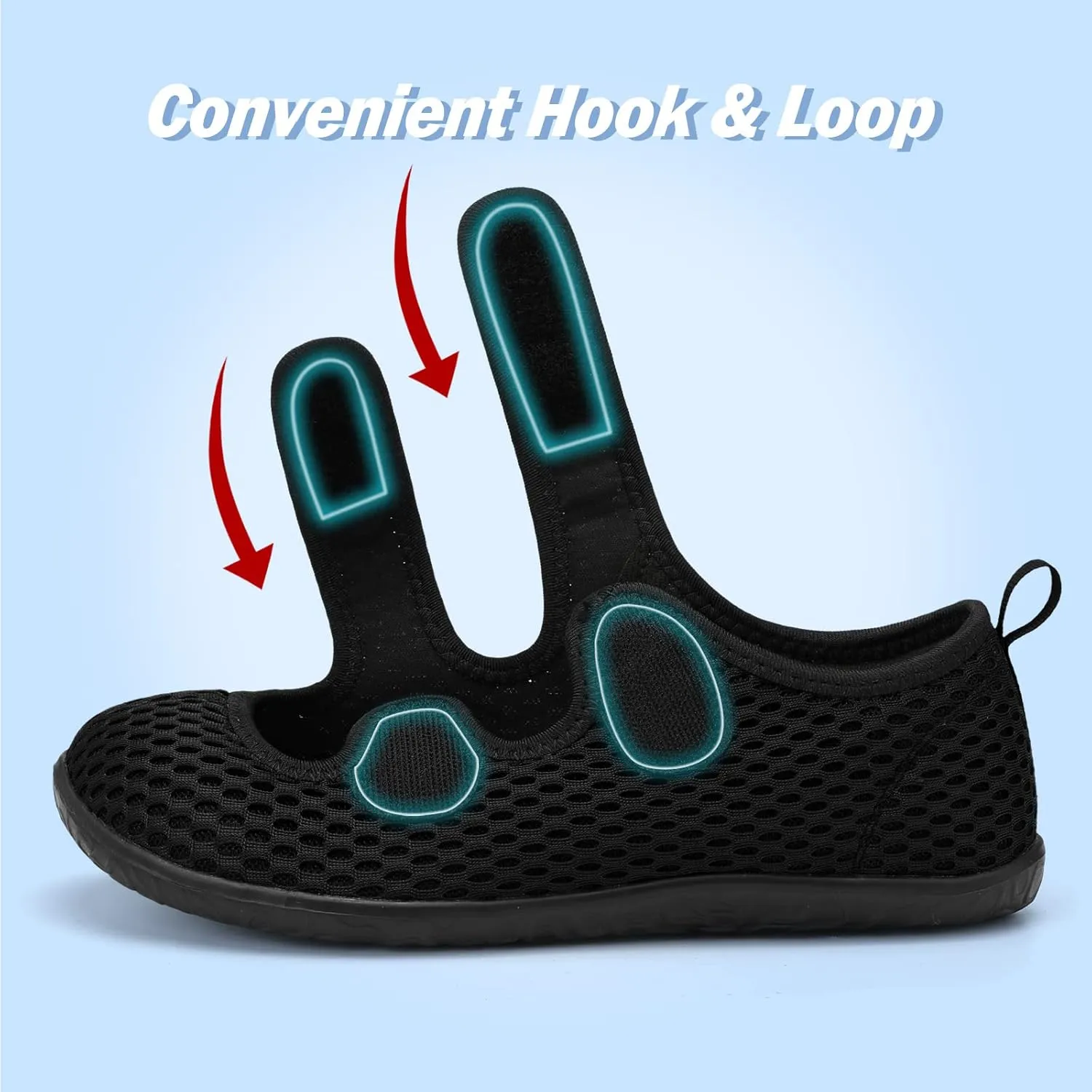 Besroad Womens Mens Lightweight Walking Shoes Adjustable Wide Diabetic Slippers Non-slip Sneakers Sandals