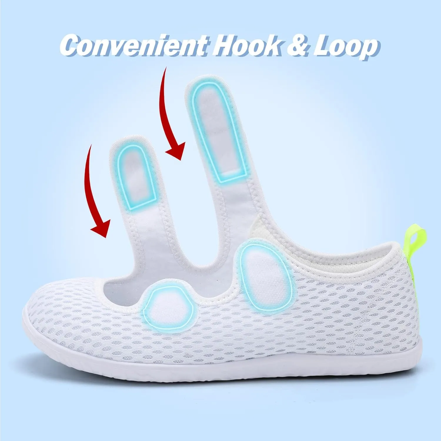 Besroad Womens Mens Lightweight Walking Shoes Adjustable Wide Diabetic Slippers Non-slip Sneakers Sandals