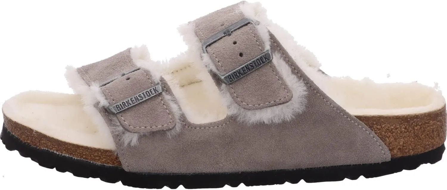 Birkenstock Arizona Shearling Stone Coin 1017402 10 US Womens / 8 US Mens