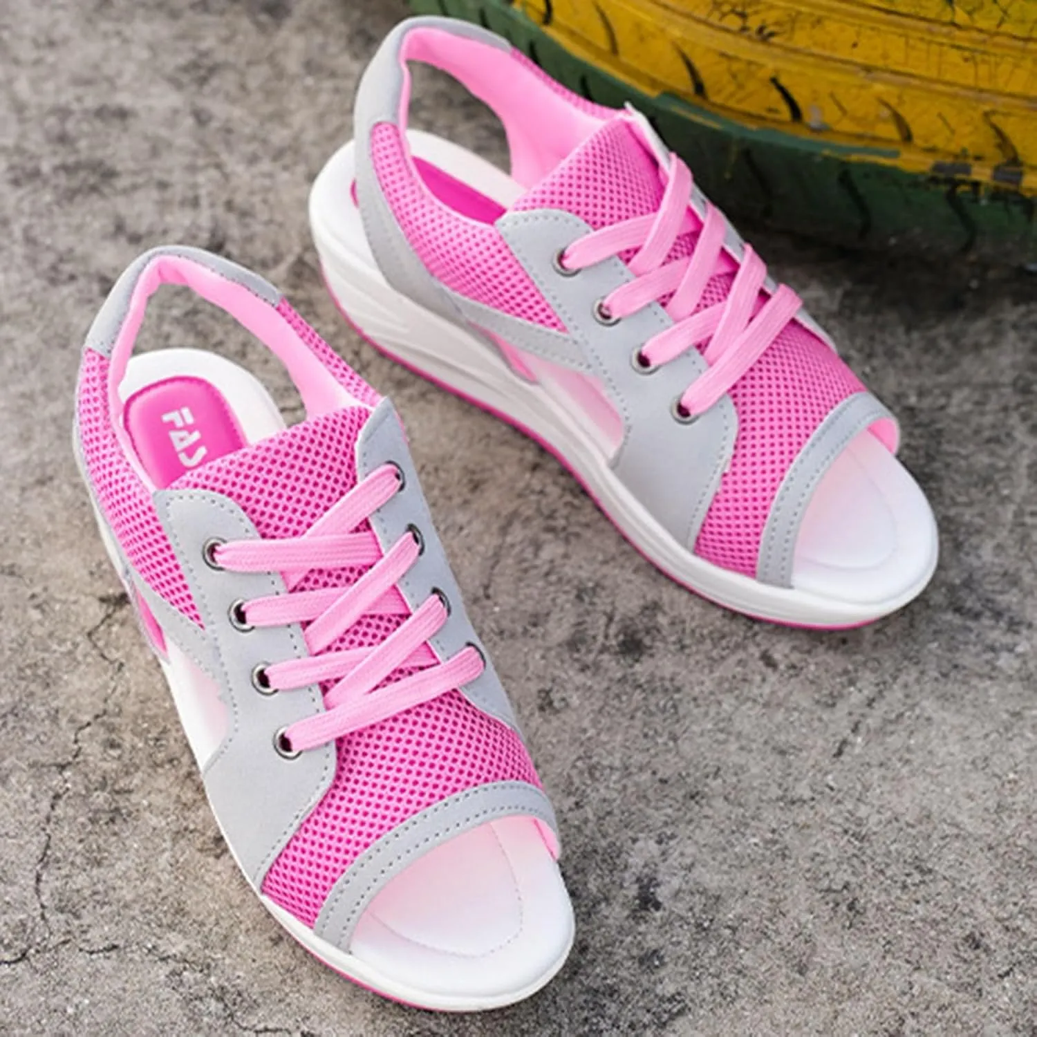 Black Open Toe Sandals for Women Mesh Comfy Orthopedic Sneakers Hollow Out Wide Width Sandal Running Sports Shoes