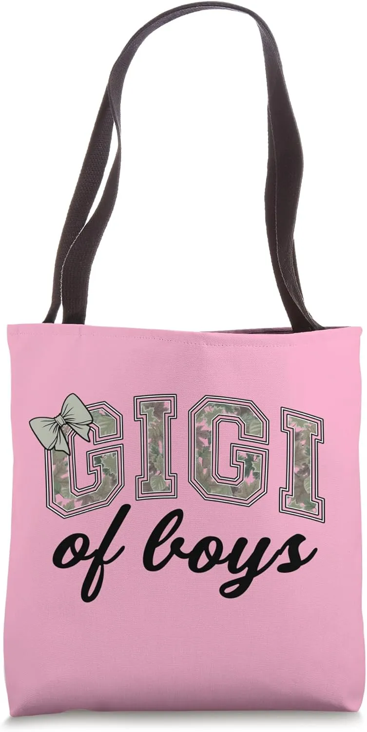 Boy Gigi Camouflage Camo Grandmother Graphic Tote Bag