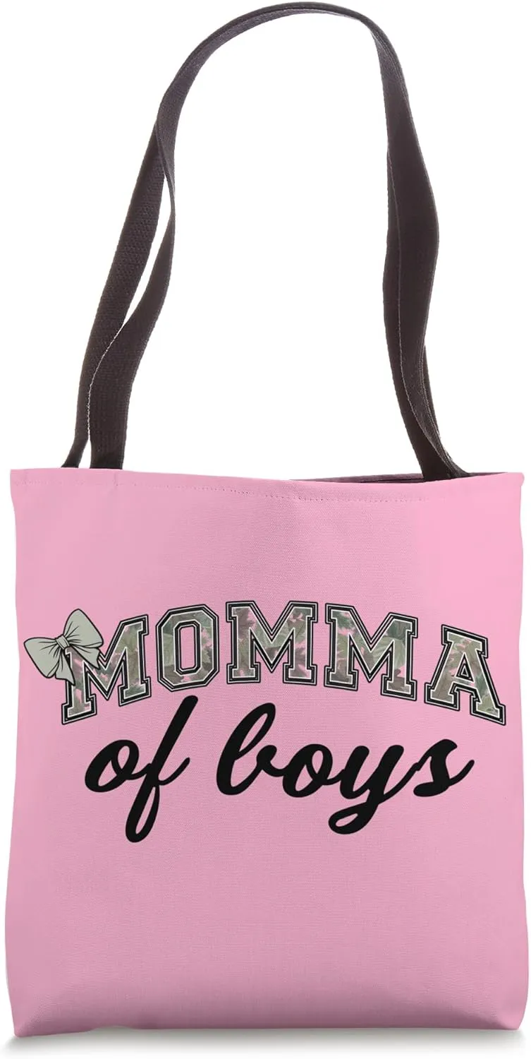 Boy Momma Camouflage Camo Mama Graphic Tote Bag