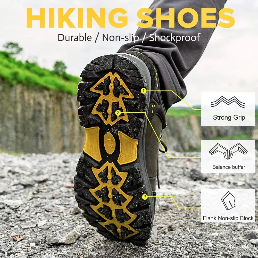 CAMEL CROWN Hiking Shoes Men Trekking Shoe Low Top Outdoor Walking Waterproof Leather Trail Sneakers