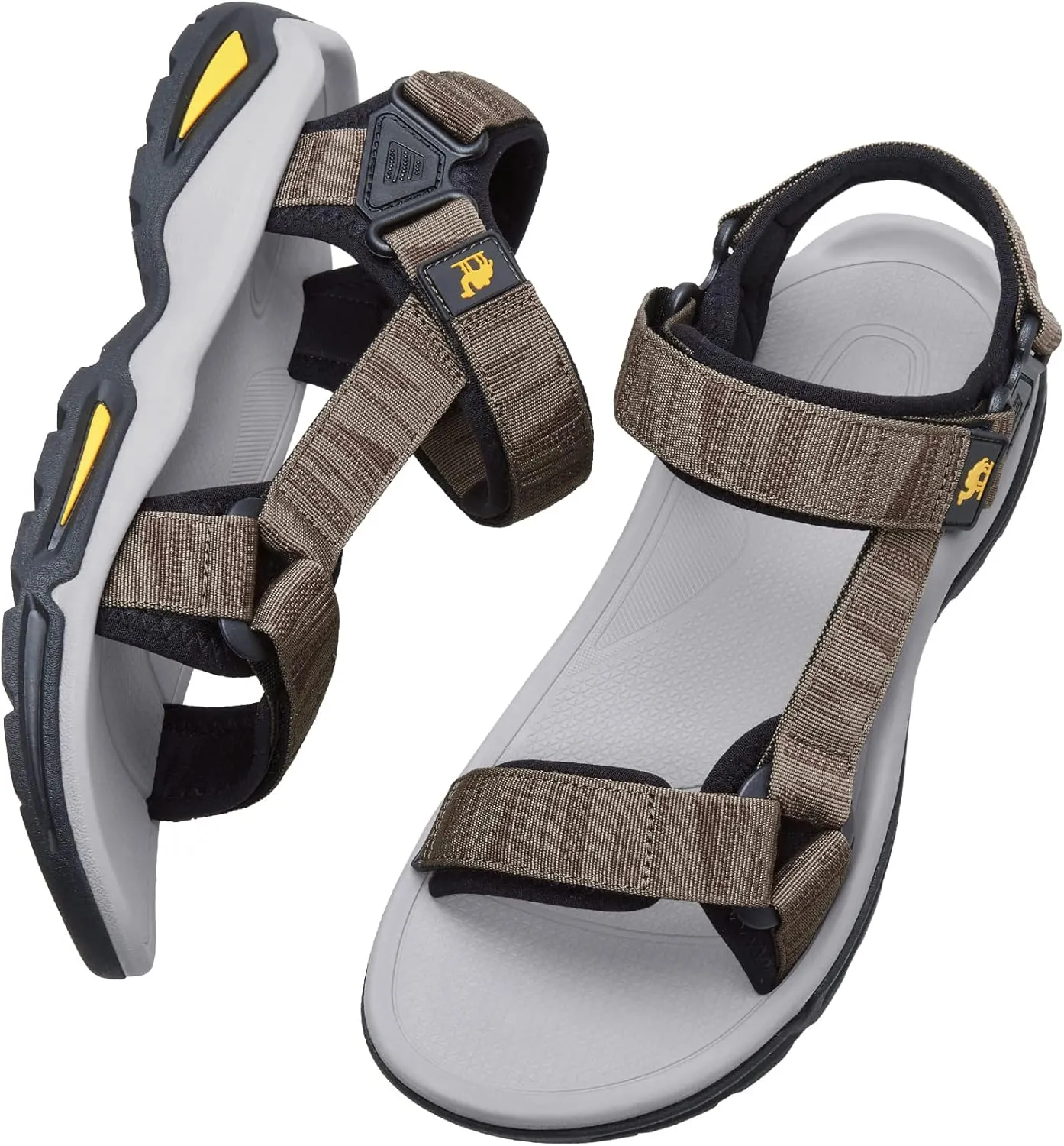 CAMEL CROWN Mens Waterproof Hiking Sandals with Arch Support Open Toe Summer Outdoor Beach Water Comfortable Sport Sandals