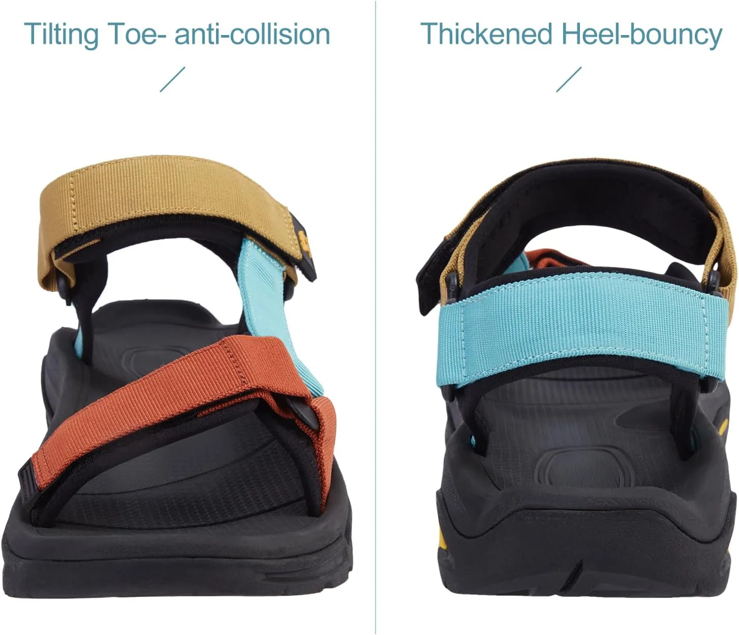 CAMEL CROWN Mens Waterproof Hiking Sandals with Arch Support Open Toe Summer Outdoor Beach Water Comfortable Sport Sandals