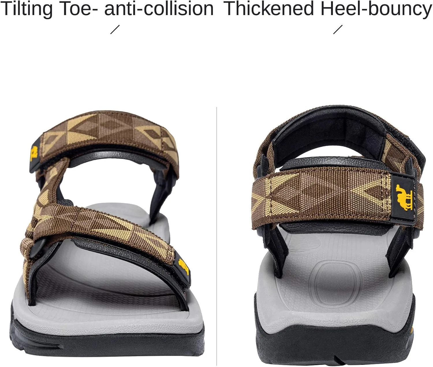 CAMEL CROWN Mens Waterproof Hiking Sandals with Arch Support Open Toe Summer Outdoor Beach Water Comfortable Sport Sandals
