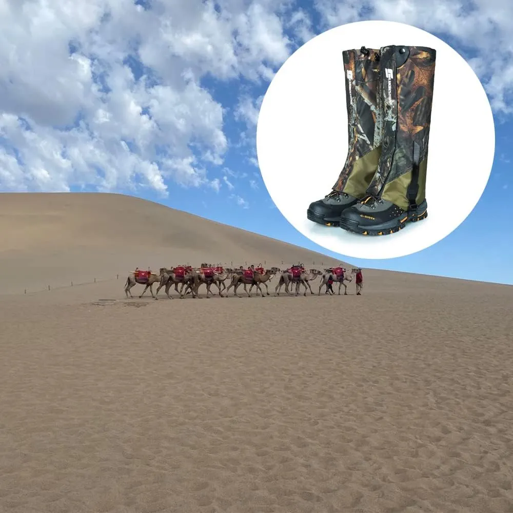 Camouflage Hiking Gaiters,Snake Gaiters for Men, Boot Gators Waterproof Shoe Leg Covers for Walking Climbing Hunting Trip