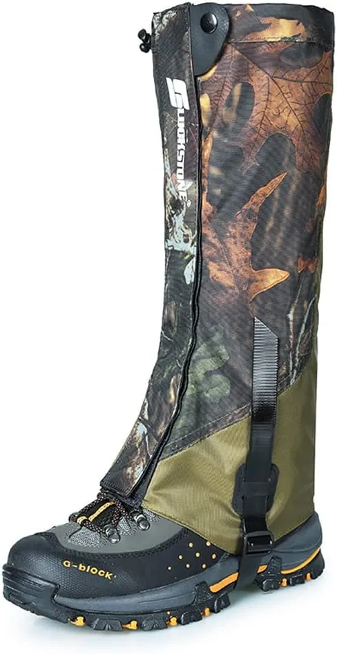 Camouflage Hiking Gaiters,Snake Gaiters for Men, Boot Gators Waterproof Shoe Leg Covers for Walking Climbing Hunting Trip