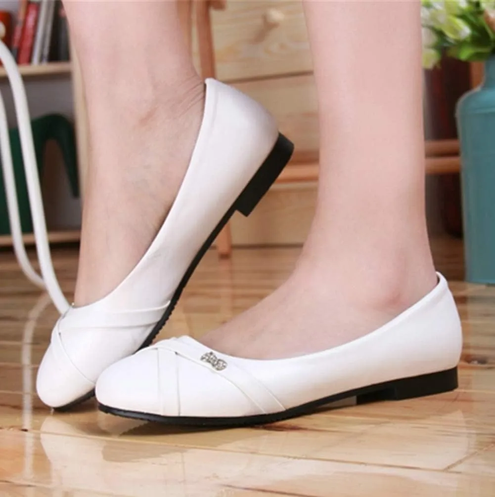 Caradise Womens Slip On Round Toe Ballet Flats Casual Office Work Pumps