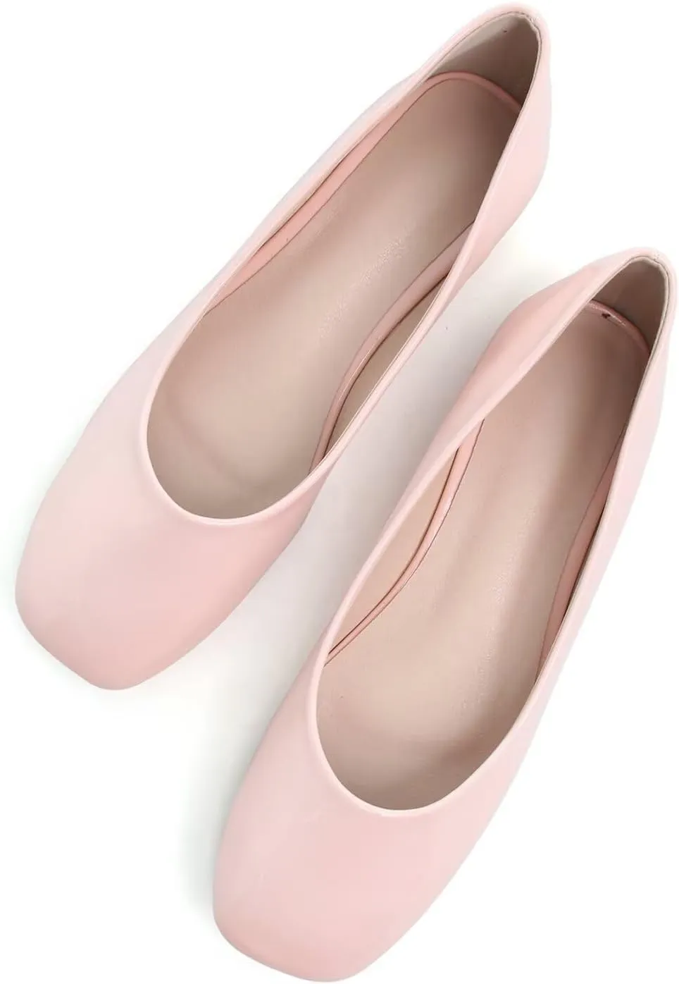ChaiRong Zhou Women Square Toe Ballets Flats Comfort Slip On Walking Shoes for Driving