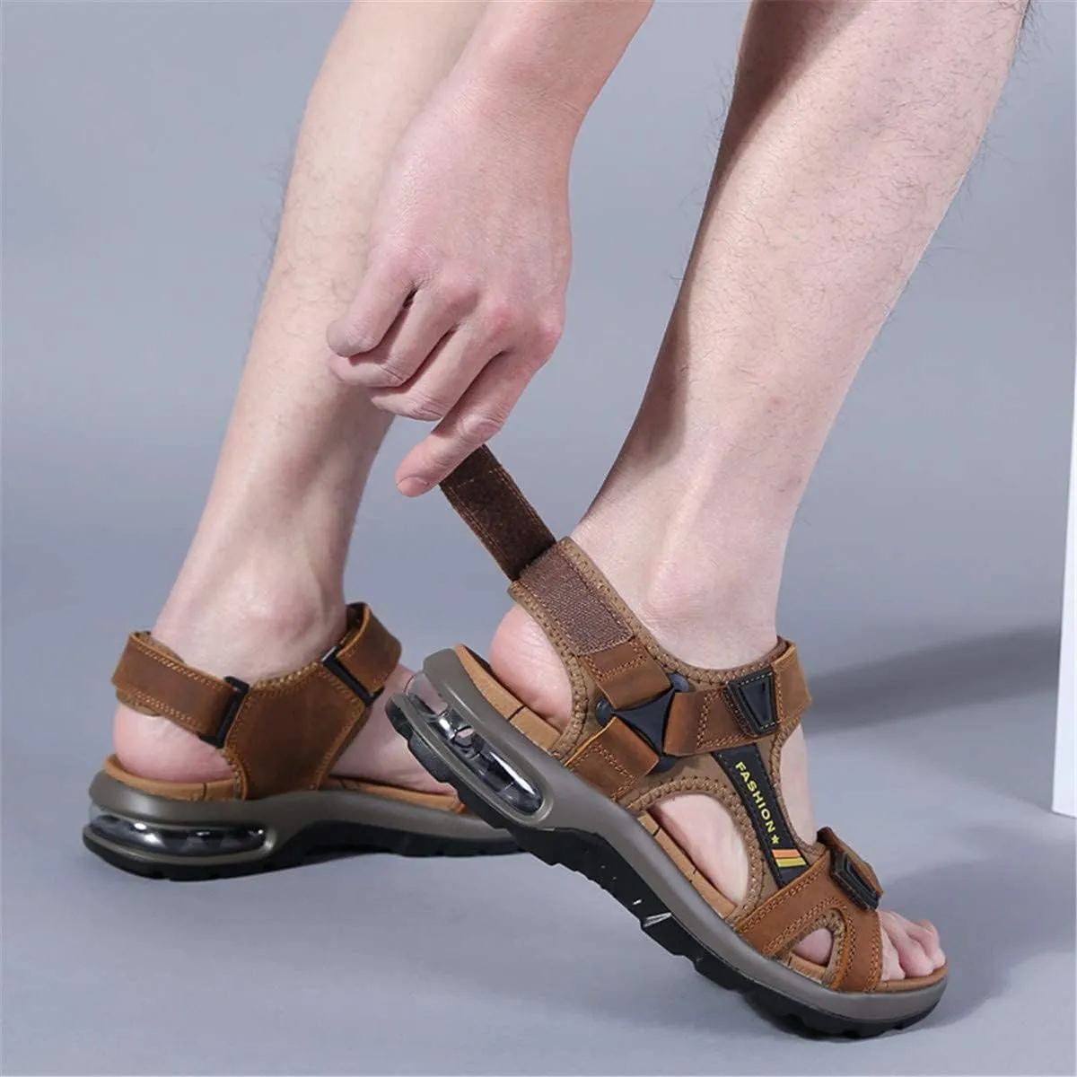 ChicWind Mens Sport Sandals Air Cushion Ankle Strap Outdoor Beach Hiking Sandals