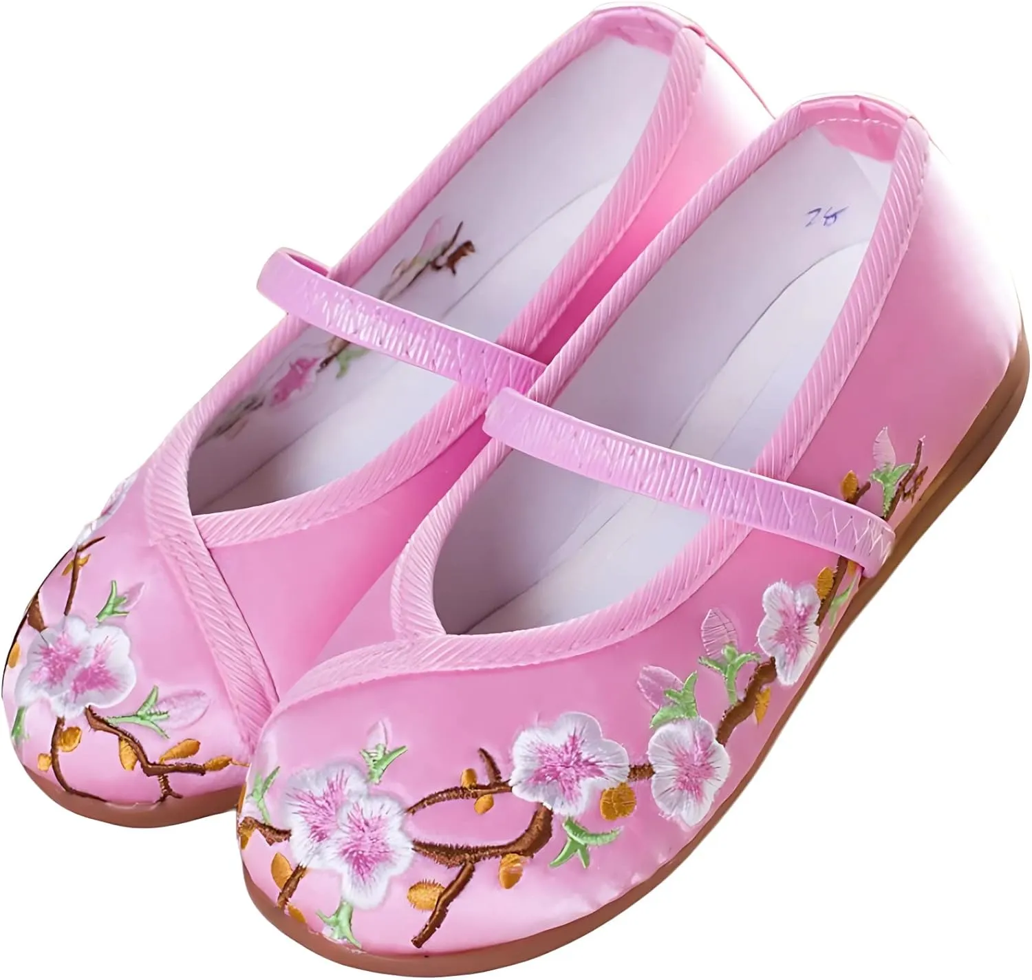 Chinese Traditional Embroidered Shoes Girls with Hanfu Ancient Costume Daily Performance Embroidered Canvas Shoes