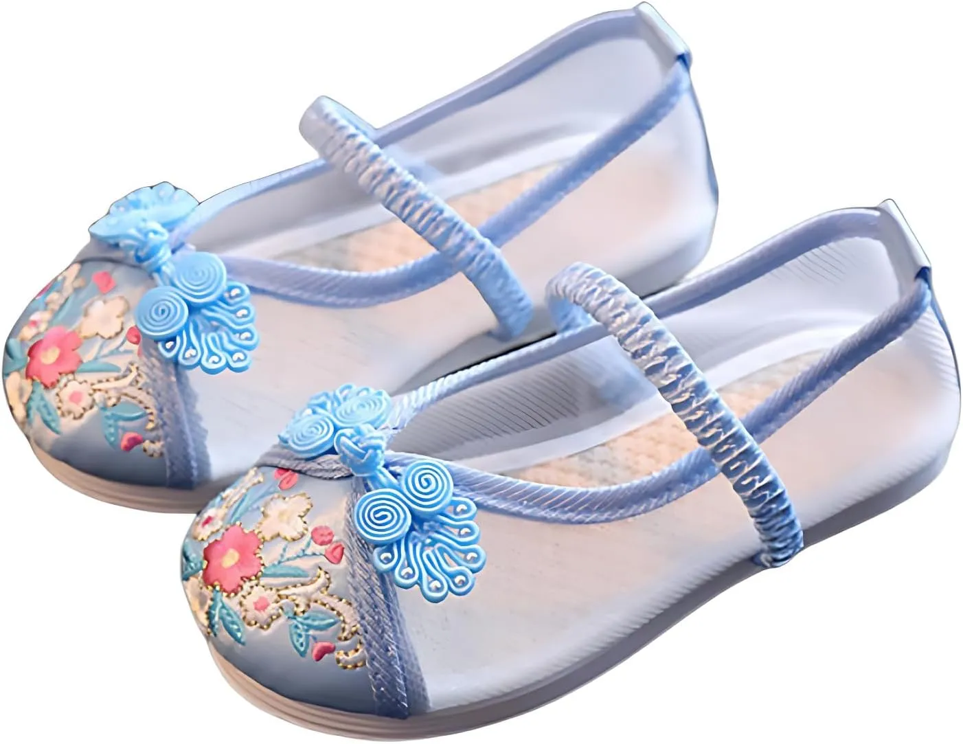 Chinese Traditional Girl Embroidery Shoes Hanfu Ancient Costume Daily Performance with Embroidery Shoes