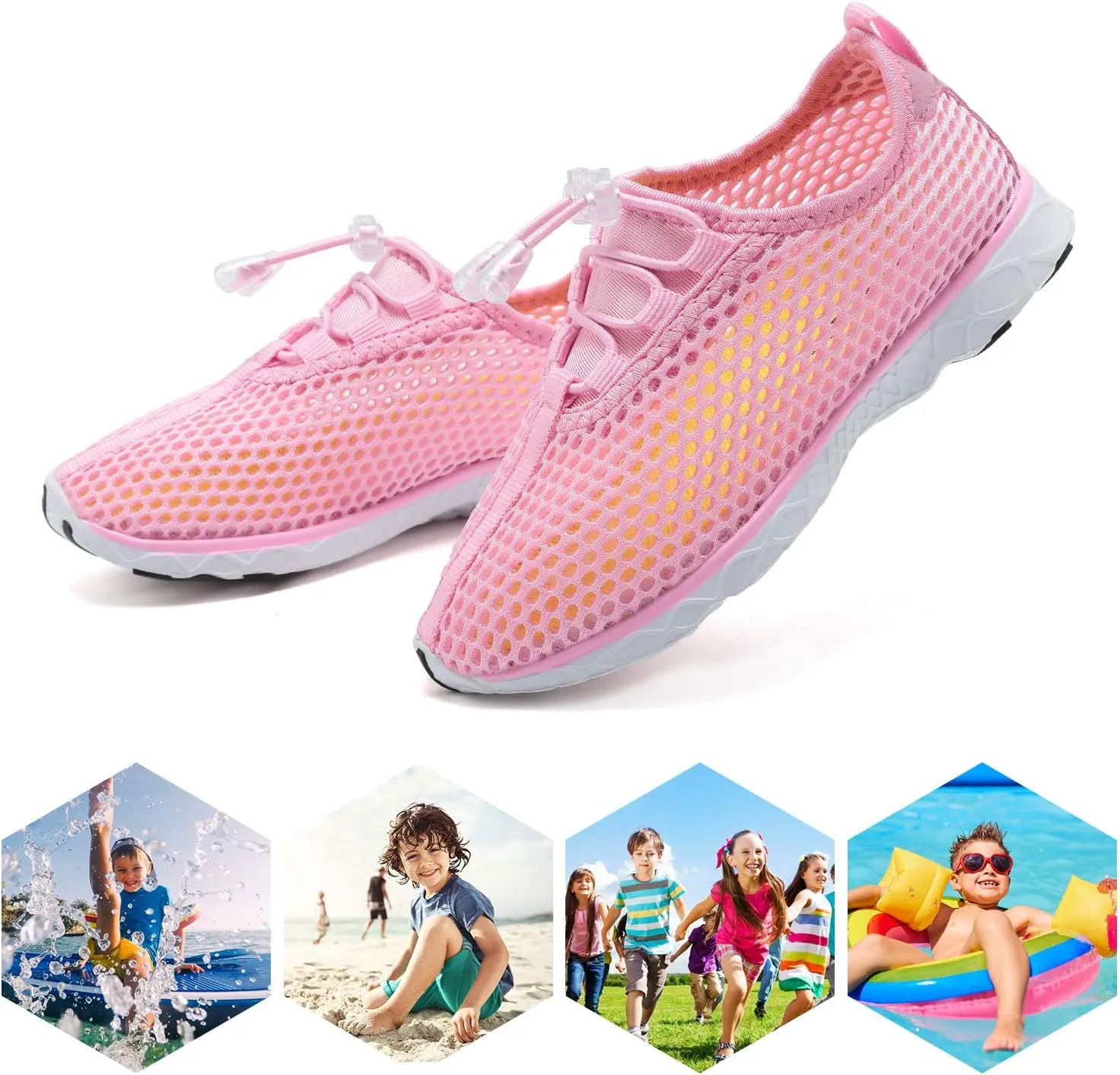 CIOR Boys & Girls Water Shoes Aqua Shoes Swim Shoes Athletic Sneakers Lightweight Sport Shoes(Toddler/Little Kid/Big Kid)