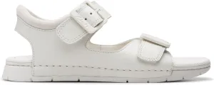 Clarks Girl's BAHA Beach K, White, 8 us
