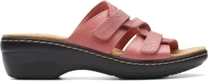 Clarks Womens Merliah Karli Metallic Leather Slide Sandals