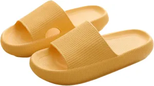 Cloud Slippers for Women and Men,Support and Cushioned Thick Sole Pillow Slippers Ultra Soft EVA Anti-slip shock absorption Flat Shower Sandals