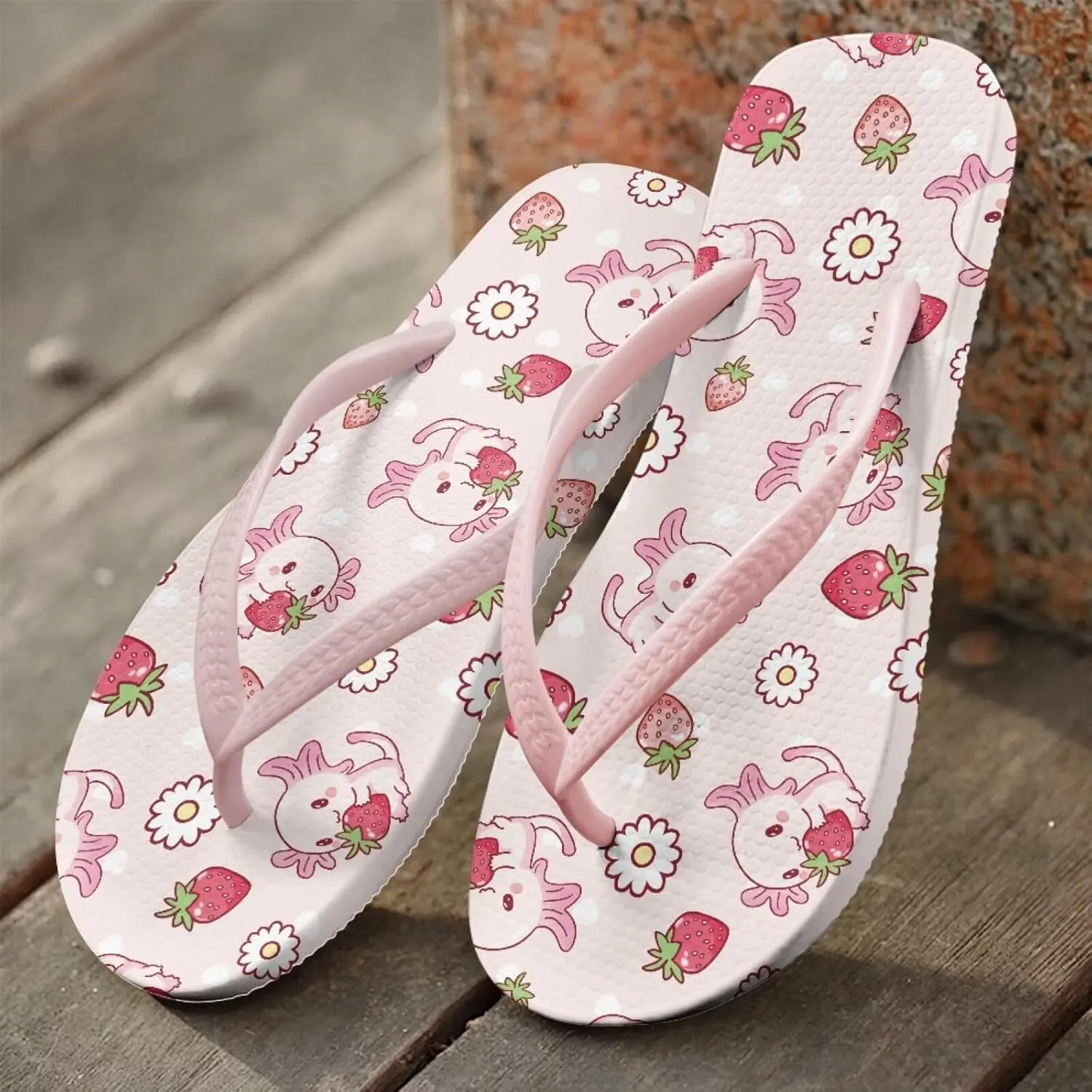 Coloranimal Flip Flops for Women Summer Sandals Non Slip Thong Sandals Women's Flip Flops Lightweight Cushioning Shock-Absorbing for Walking All-Day
