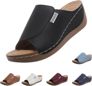 Comfortable Orthopedic Sandals, Arch Support Wedge Sandals for Women, Breathable Summer Platform Walking Slides