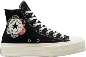 Converse Women's Chuck Taylor All Star Leopard Platform High Top Sneakers, Blackflower, 7.5