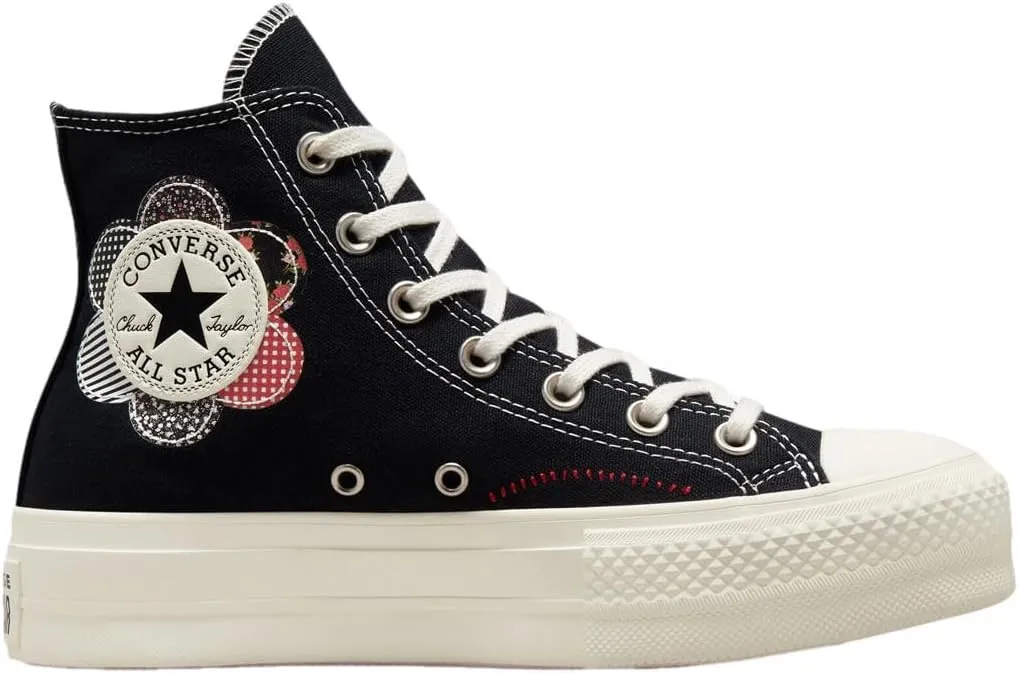 Converse Women's Chuck Taylor All Star Leopard Platform High Top Sneakers, Blackflower, 7.5