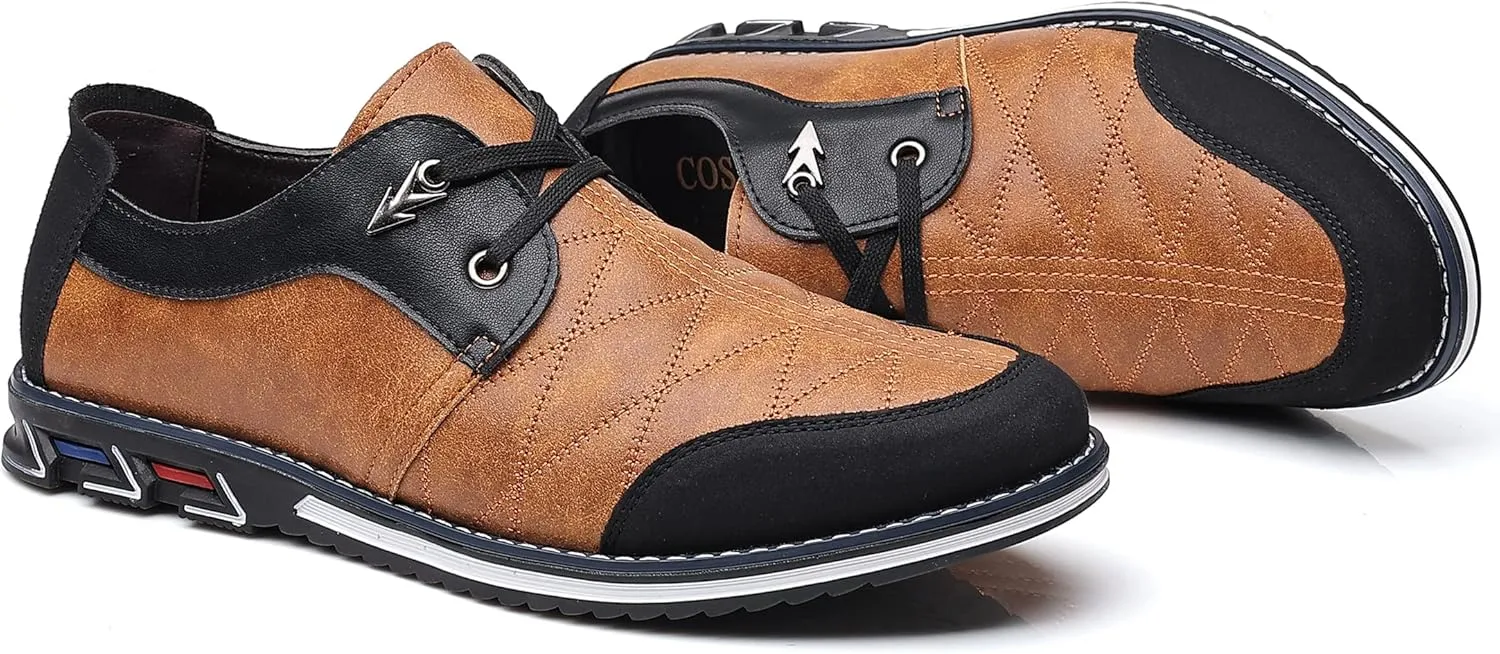 COSIDRAM Mens Casual Shoes Fashion Sneakers Dress Shoes for Men Walking Shoes Business Office Comfort Loafers