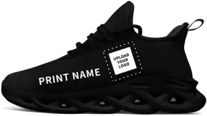 Custom Solid Color Sneakers for Men Women Print with Your Need Personalized Running Walking Tennis White Black Sports Shoes