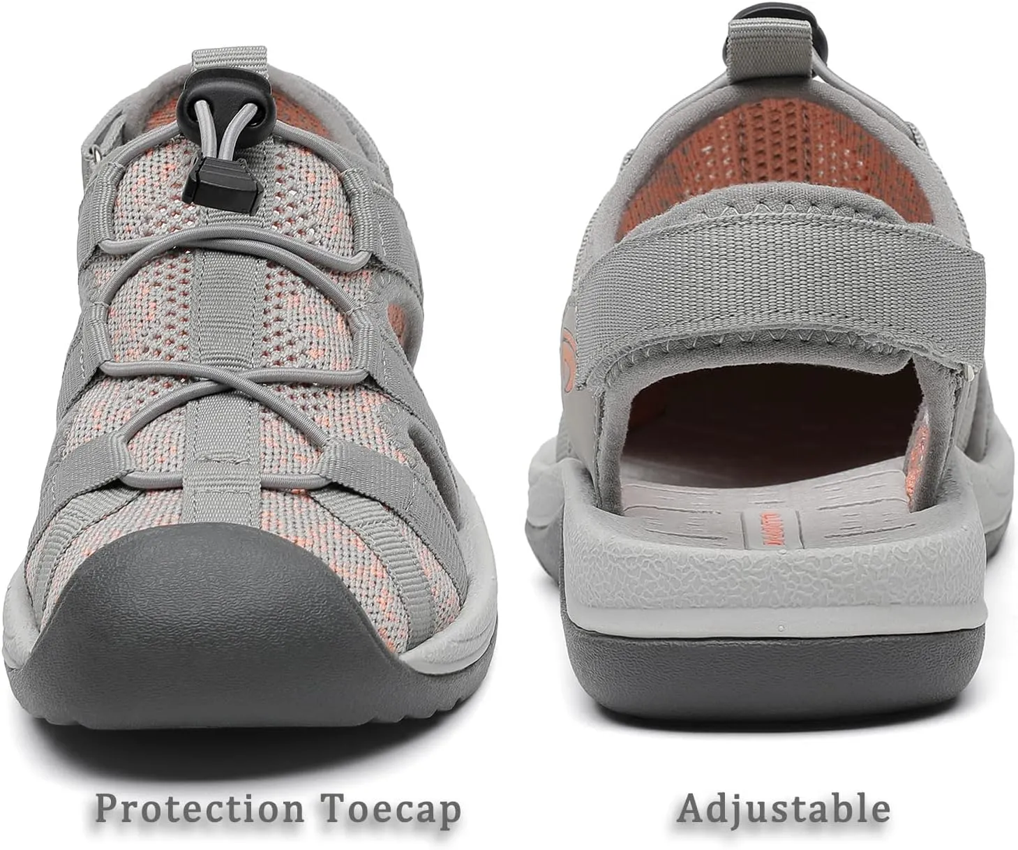 Dannto Women's Sport Sandals Close Toe Mesh Hiking Outdoor Athletic Casual Walking Sandals Water Shoes