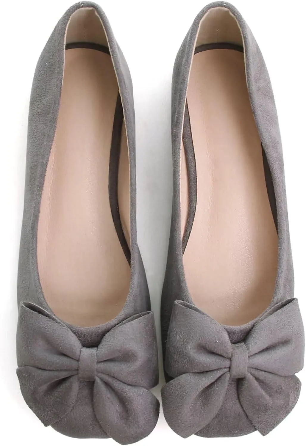 Dear Time Women's Bowknot Flats Square Toe Elegant Flats Shoes Comfort Ballet Flats Slip-on Casual Shoes