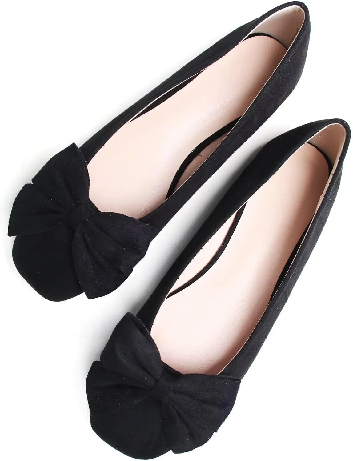 Dear Time Women's Bowknot Flats Square Toe Elegant Flats Shoes Comfort Ballet Flats Slip-on Casual Shoes
