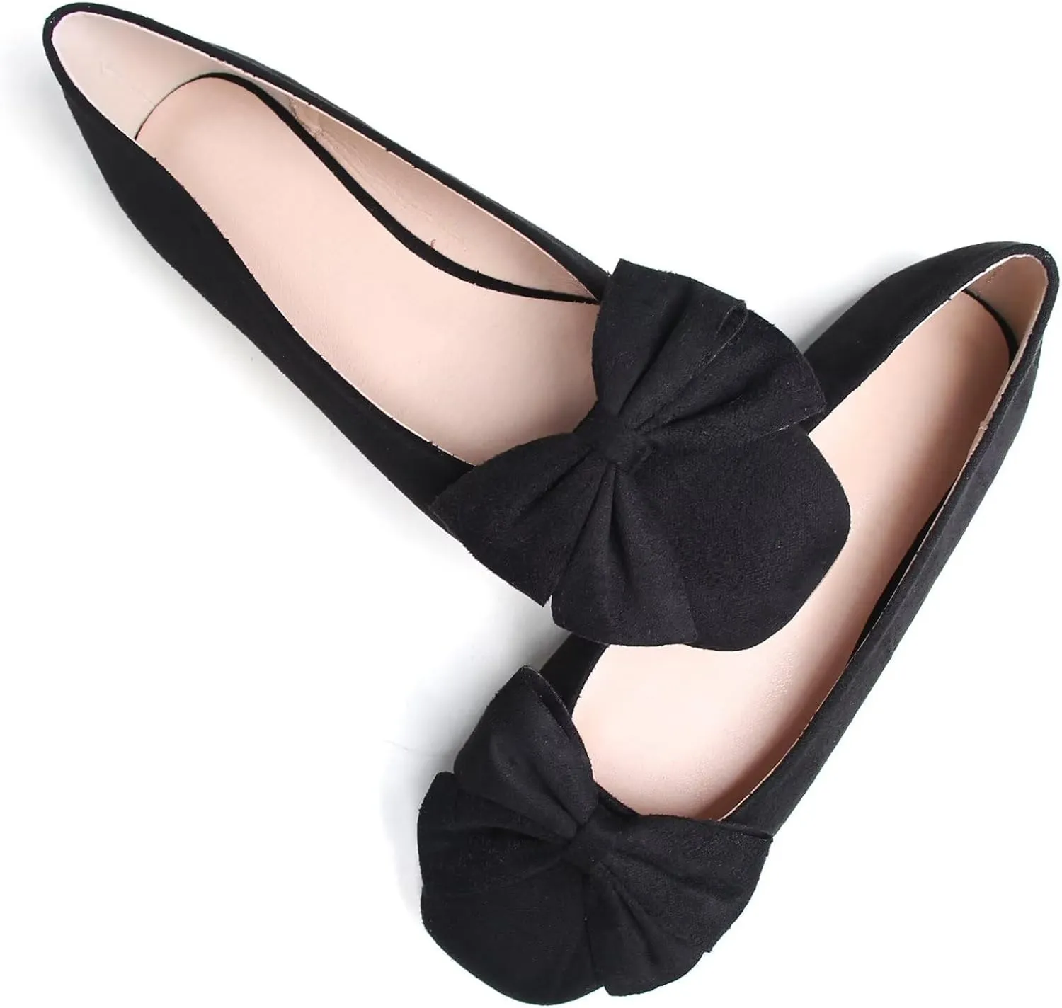 Dear Time Women's Bowknot Flats Square Toe Elegant Flats Shoes Comfort Ballet Flats Slip-on Casual Shoes