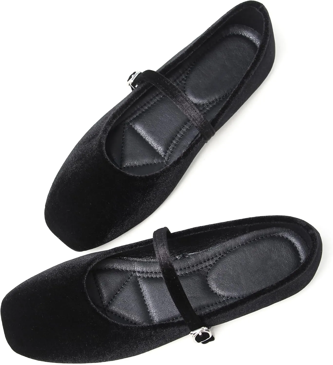 Dear Time Women's Square Toe Ballet Flats Elegant Comfortable Mary Jane Flats Dress Flats Shoes