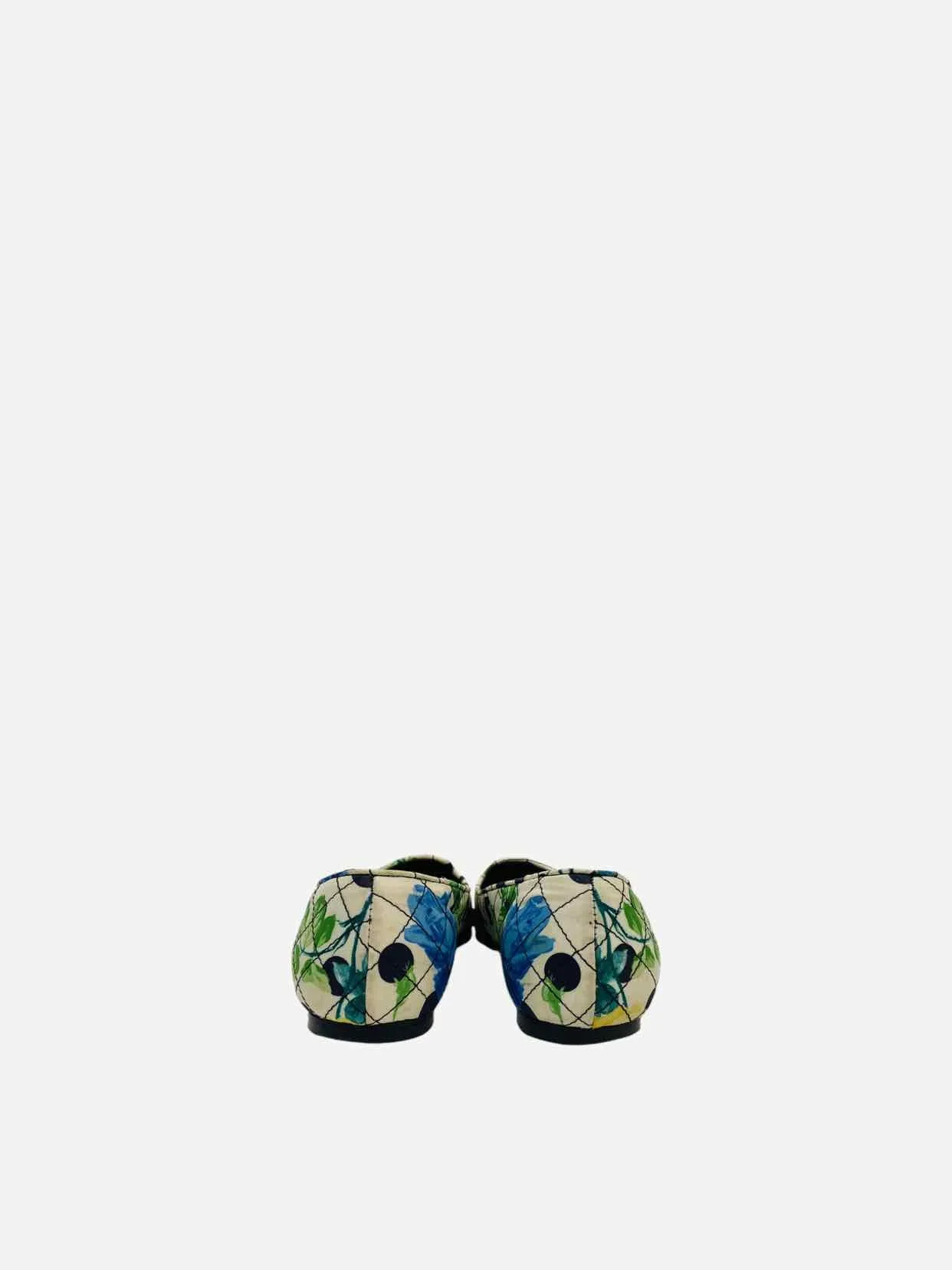 DOLCE & GABBANA White Multicolor Ballet Flats 36