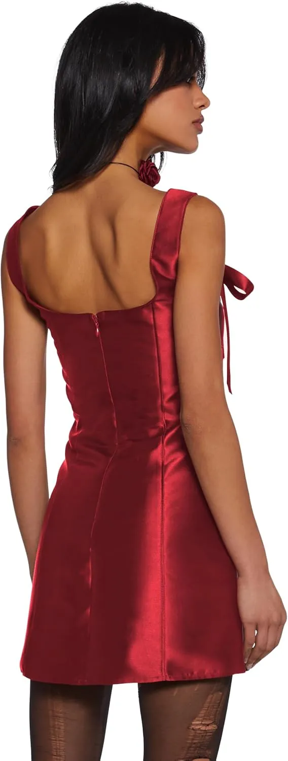 Dolls Kill Pixie Stardust Mini Dress by Current Mood - Taffeta Dress with Fit and Flare Silhouette