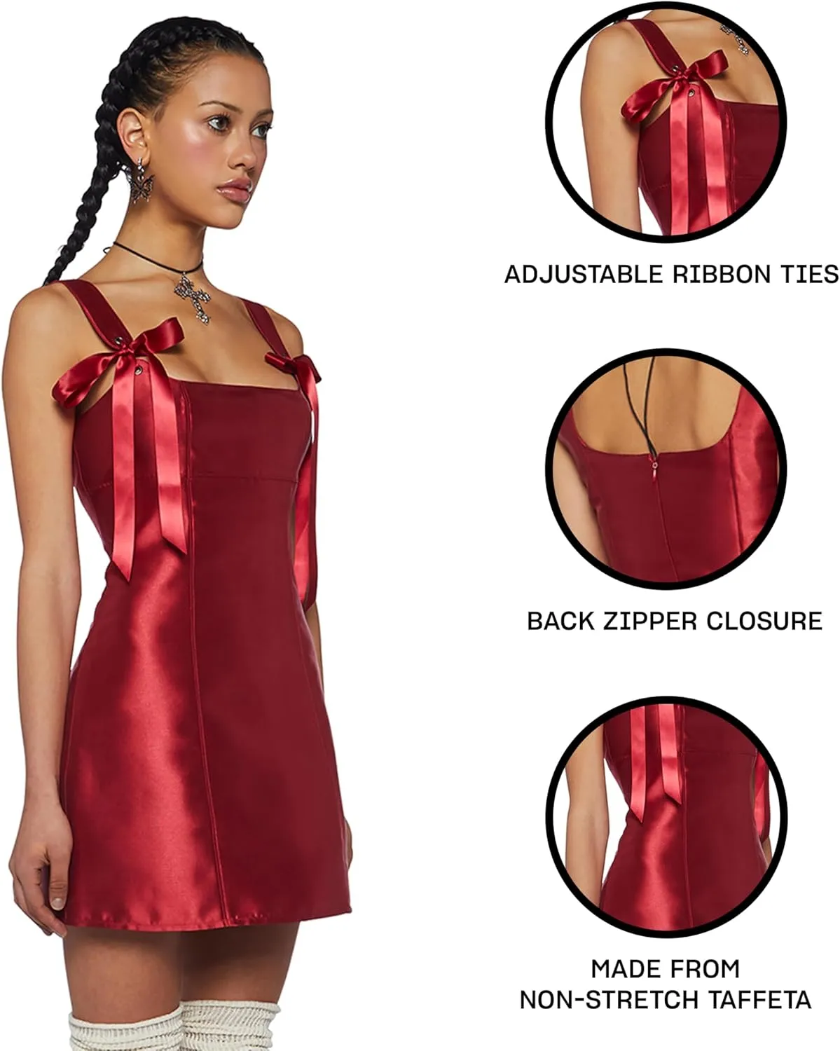 Dolls Kill Pixie Stardust Mini Dress by Current Mood - Taffeta Dress with Fit and Flare Silhouette