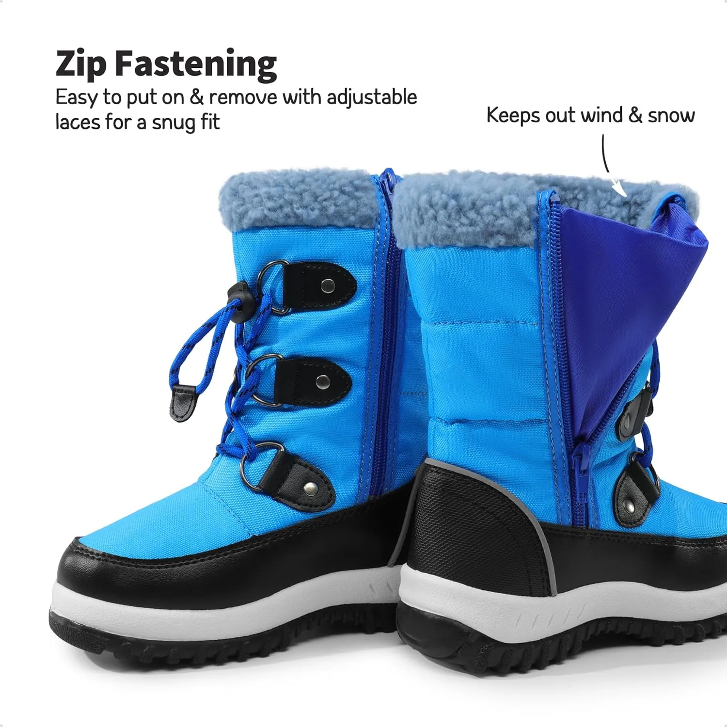 DREAM PAIRS Boys Snow Boots Camouflage Slip Resistant Faux Fur Lined Winter Shoes for Little/Big Kid